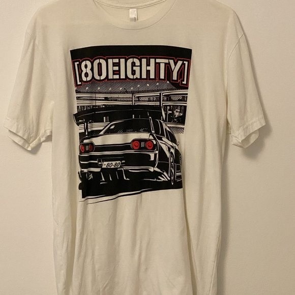 Next Level Apparel, White Shirt with 80 Eighty on the front size L - Picture 1 of 5